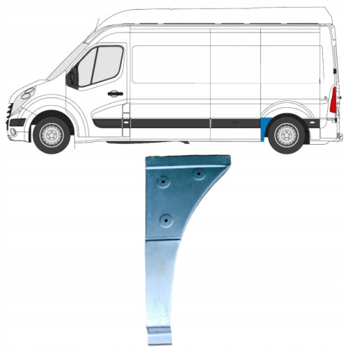 Арка задня ліва перед колесом мала Renault Master III, Opel Movano B Klokkerholm 6089561