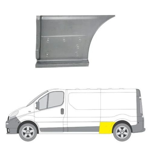 Арка задня ліва перед колесом Renault Trafic, Opel Vіvaro 2001-2014 4cars довга база
