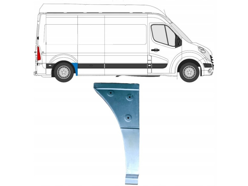 Арка задня права перед колесом мала Renault Master III, Opel Movano B Klokkerholm 6089562