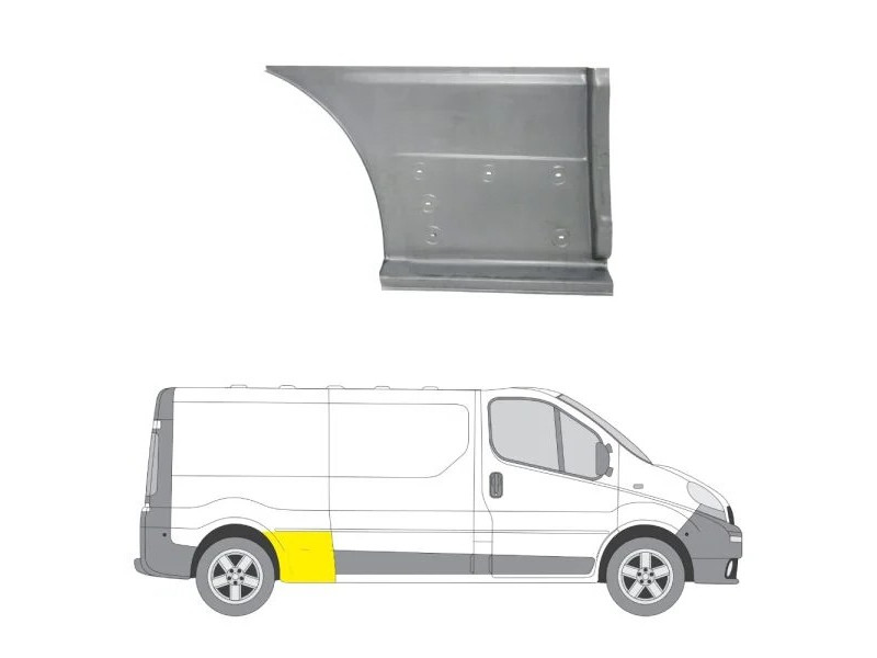 Арка задня права перед колесом Renault Trafic, Opel Vіvaro 2001-2014 4cars довга база