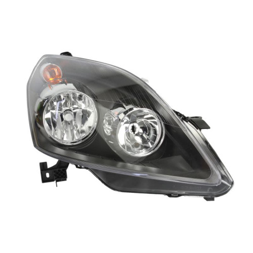 Фара передня права Opel Zafira B 2005-2012 TYC H7 H1 з електрокоректором, чорна 12 16 572