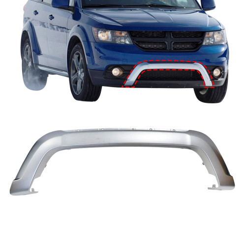 Молдинг бампера передній Dodge Journey CROSSROAD 08-19 TEMPEST 68223776AA