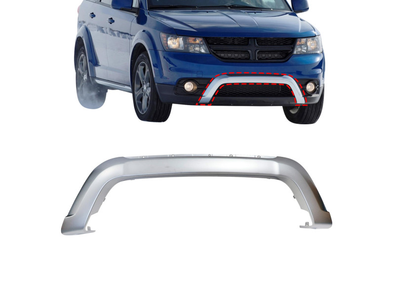 Молдинг бампера передній Dodge Journey CROSSROAD 08-19 TEMPEST 68223776AA