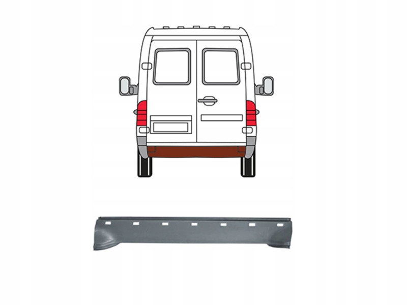 Панель задня Mercedes Sprinter I/II W901/902/903/904/905, VW LT II (Polcar) 506290-1/9016120114