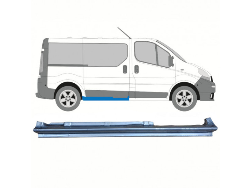 Поріг розсувних дверей правий Renault Trafic, Opel Vivaro 2001-2014 4cars