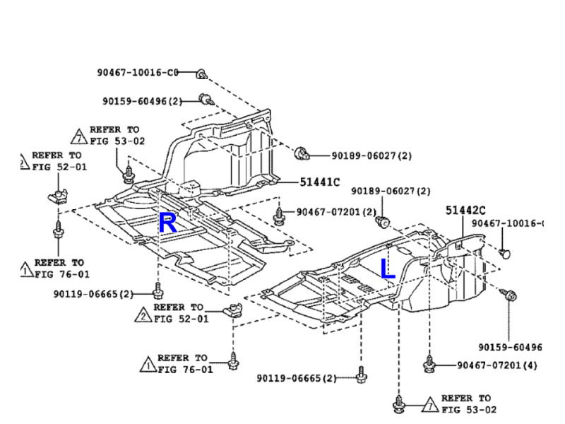 Захист двигуна правий Toyota Avensis T25 2003-2008 TEMPEST 51408-05022
