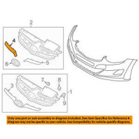 Молдинг решітки радіатора правий Hyundai Elantra 11-13 OE 863533X200