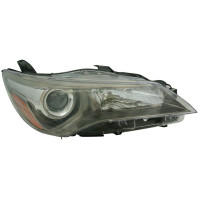 Передня фара права Toyota Camry XV50 14-17 USA (Китай) чорна, без LED, жовта вставка 8115006C70