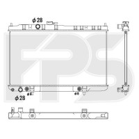 Радіатор охолодження двигуна Nissan Almera Classic (06-13) 1.6 АКПП, конд. (FPS)