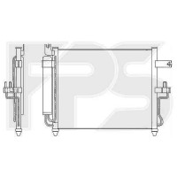 Радіатор кондиціонера Hyundai Accent 2 (99-05) ((ШАБЛОН))