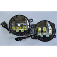 Протитуманні фари LED (ДХВ і поворот жовтий) Renault Duster, Logan, Ford Focus 3, Fiesta, Mitsubishi L200, Daewoo Nexia N150, Suzuki Vitara, SX4