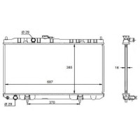 Радіатор охолодження двигуна Nissan Almera Classic 1.6 (FPS) 2140095F0C