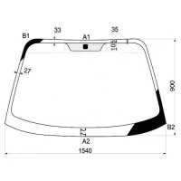 Лобове скло Hyundai Santa Fe 1 01-06 (Pilkington)