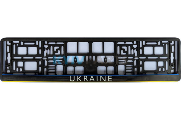 Рамка номера UKRAINE чорна