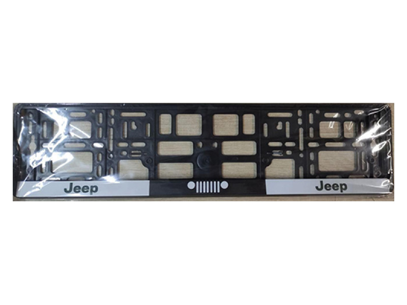 Рамка номера передня (біла смуга) Jeep всі моделі універсальна