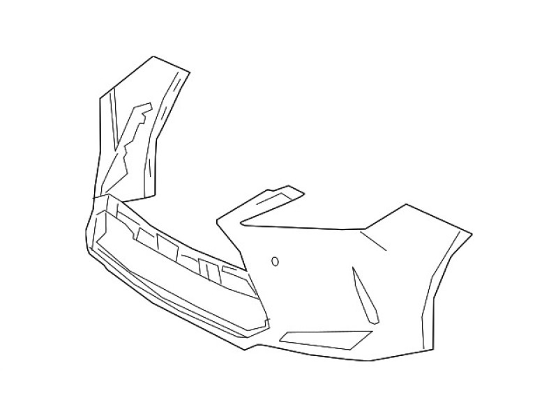 Бампер передній з отворами під парктроніки без отворів під омивач Lexus RX F-Sport 2020- Тайвань 521190E947