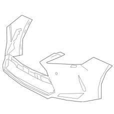 Бампер передній з отворами під парктронік та омивач Lexus RX 2020- Тайвань 521190E945