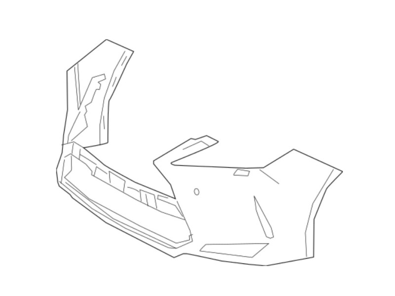 Бампер передній з отворами під парктронік та омивач Lexus RX 2020- Тайвань 521190E945
