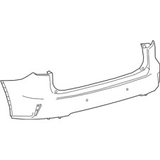 Бампер задній з отворами під парктронік Lexus RX F-Sport 2020- Тайвань