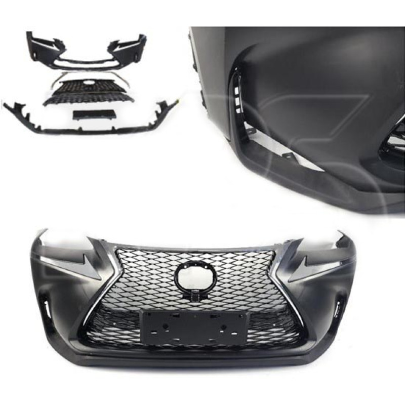 Бампер передній (спойлер сірий, комплект) Lexus NX F-Sport 2014-2017 Тайвань