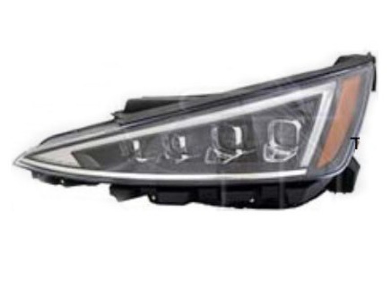 Фара передня ліва Hyundai Elantra AD 18-20 (TYC) механічна, LED, жовта вставка