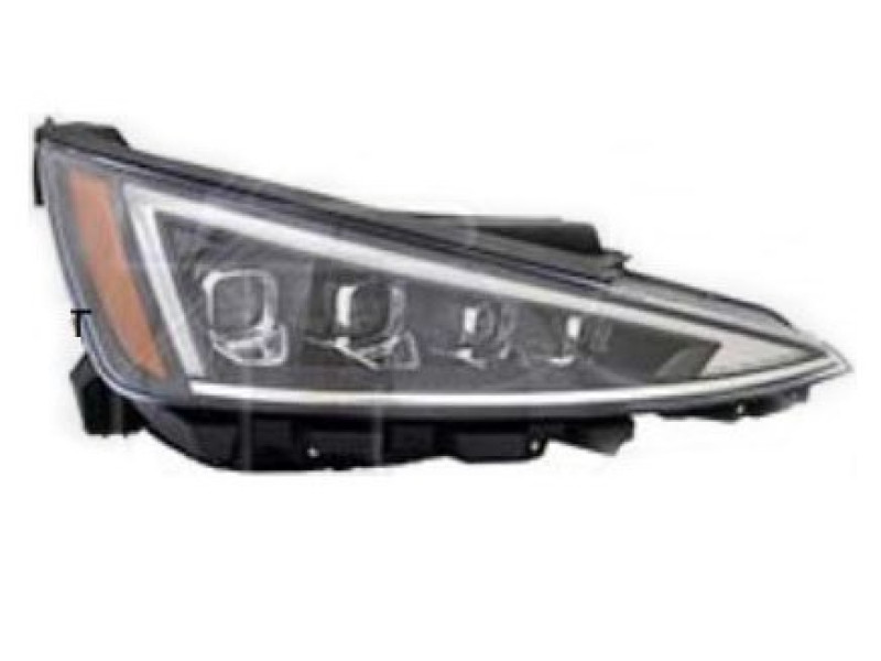 Фара передня права Hyundai Elantra AD 18-20 (TYC) механічна, LED, жовта вставка