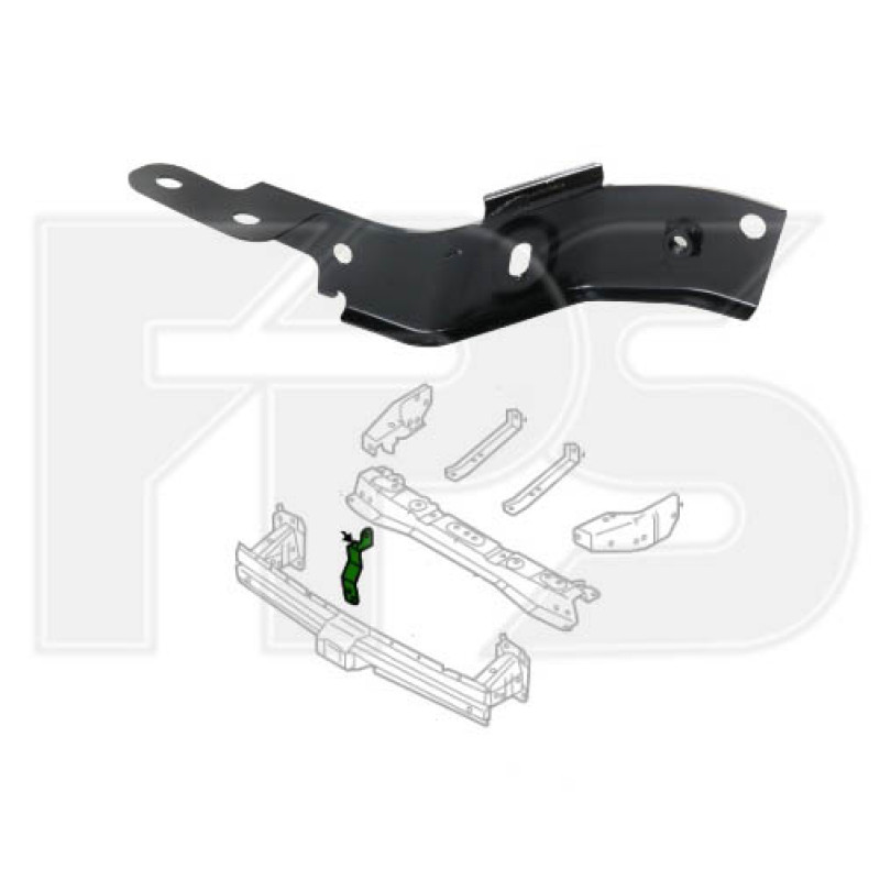 Кріплення шини бампера, ліве нижнє, Mitsubishi Outlander 3 2012-2020, Tempest