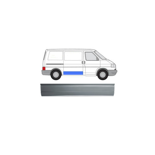 Ремчастина правої зсувної двері VW Transporter T4 1990-2003 (Тайвань) висота 22 см