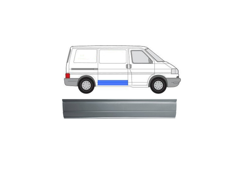 Ремчастина правої зсувної двері VW Transporter T4 90-03 (Klokkerholm) висота 22 см