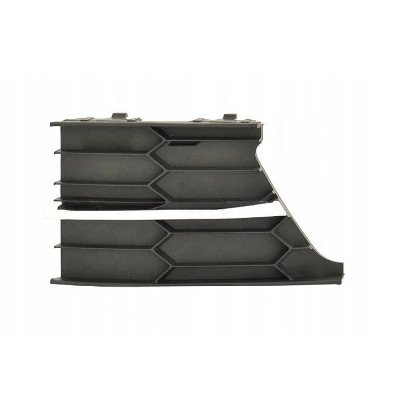 Решітка переднього бампера ліва Skoda Superb 13-15 (Тайвань) заглушка   хром молдинг