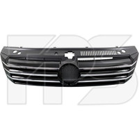 Решітка радіатора VW Passat B7 USA 11-15 (Китай) чорний глянець   хром молдинги