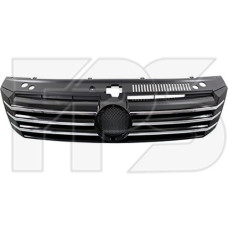Решітка радіатора VW Passat B7 USA 11-15 (Китай) чорний глянець   хром молдинги