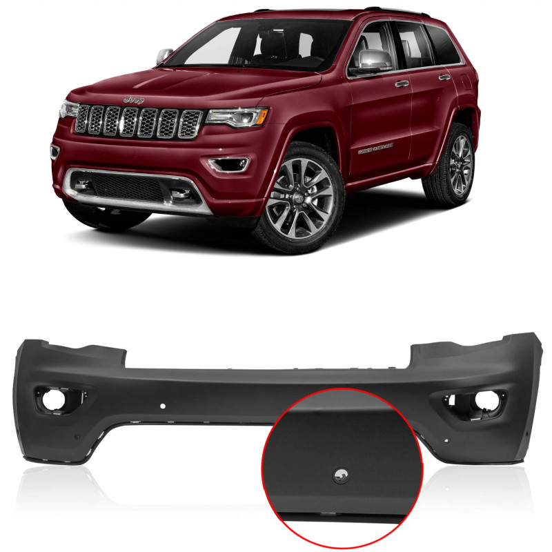 Передній бампер з 6 отворами для парктроніка Jeep Grand Cherokee 2016-2021 FPS