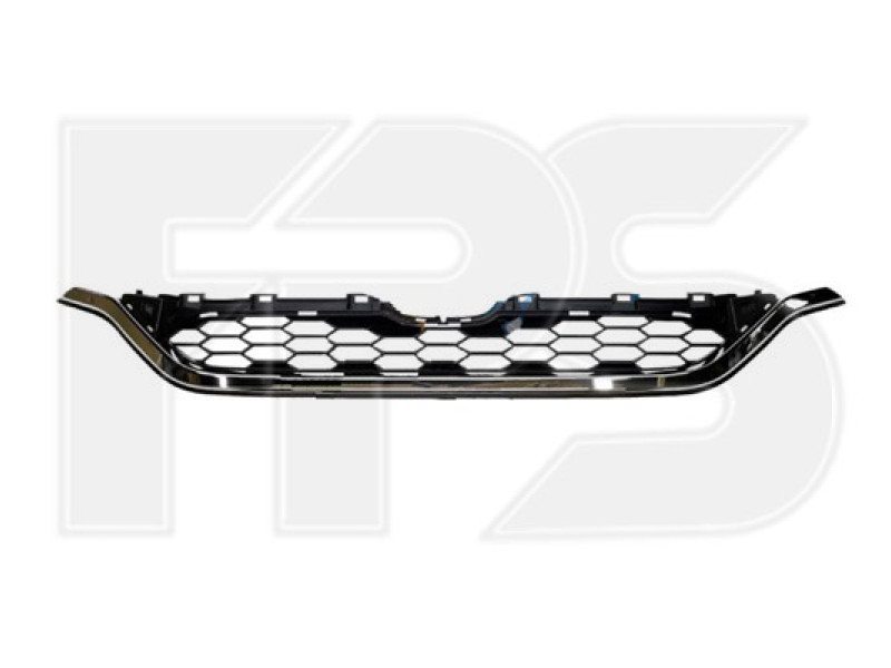 Решітка радіатора нижня Honda CR-V 15-17 (Тайвань) чорна з молдингом