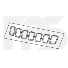 Окуляри решітки радіатора Jeep Compass 17-21 (Тайвань) хром молдинги 7 шт