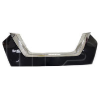 Накладка переднього бампера Nissan Versa 19- (Тайвань) чорний глянець, хром. молд.