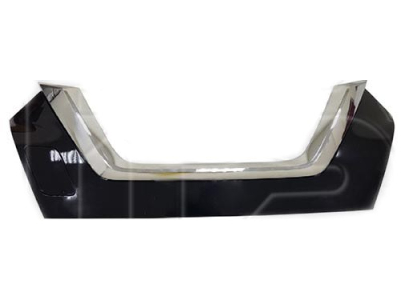 Накладка переднього бампера Nissan Versa 19- (Тайвань) чорний глянець, хром. молд.