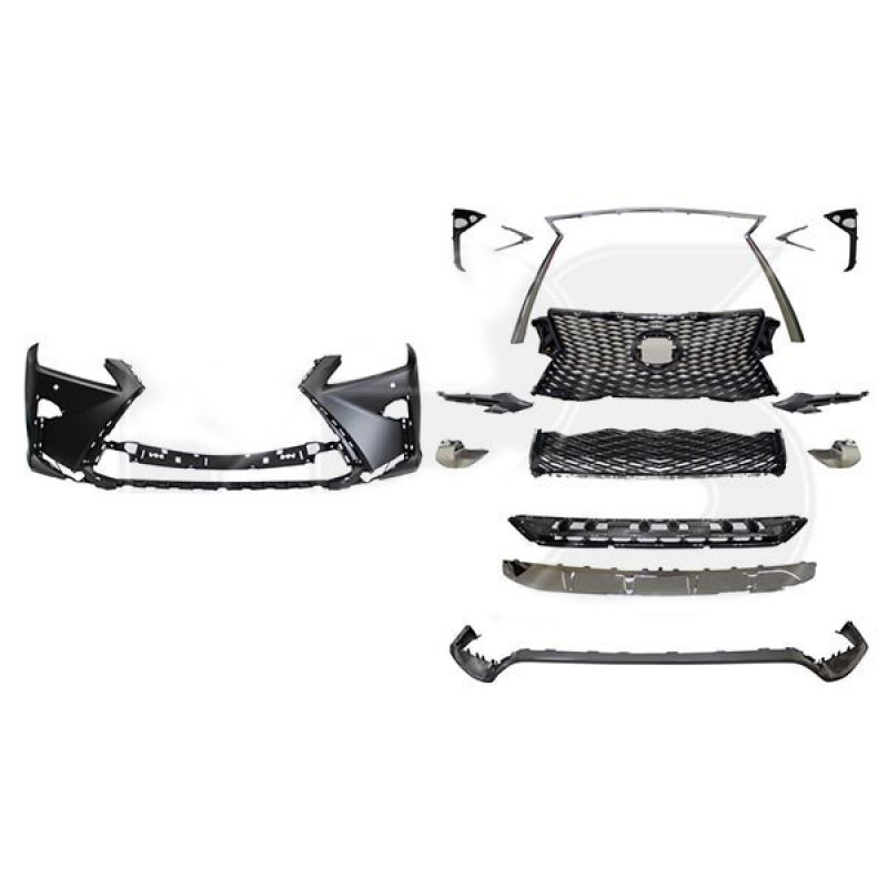 Бампер передній з отворами під парктронік Lexus RX F-Sport 2015-2020 Тайвань комплект