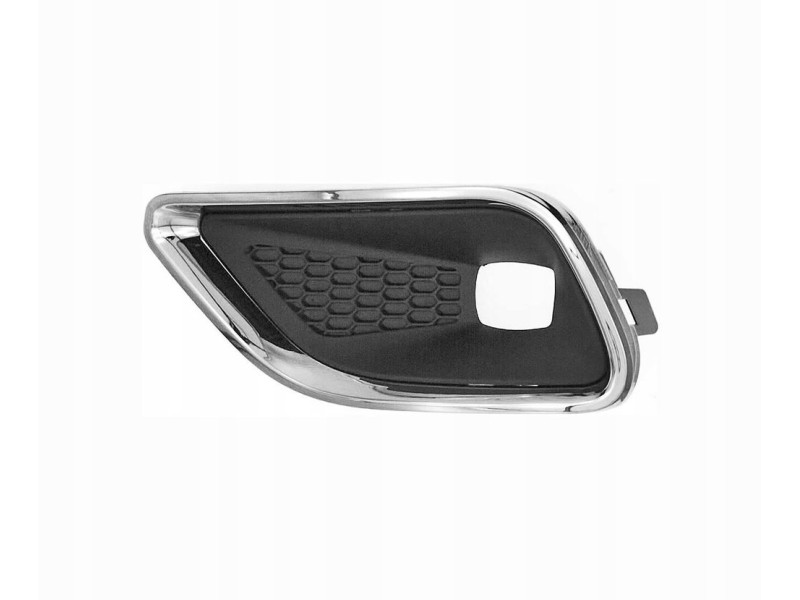 Решітка переднього бампера ліва Jeep Cherokee KL 18-21 (Китай) чорна / хром 68287995AB