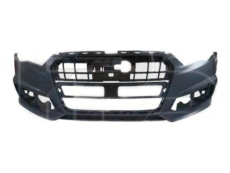 Бампер передній з отворами під омивач та парктронік Audi A6 C7 S-Line 2015-2018 Китай