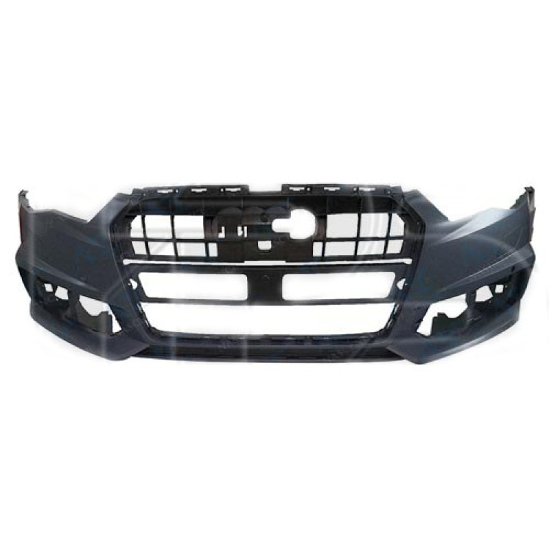 Бампер передній з отворами під омивач та парктронік Audi A6 C7 S-Line 2015-2018 Китай