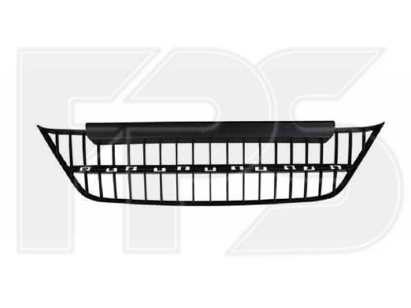 Решітка бампера середня Fiat Linea 13-16 (Тайвань) чорна без молдингу