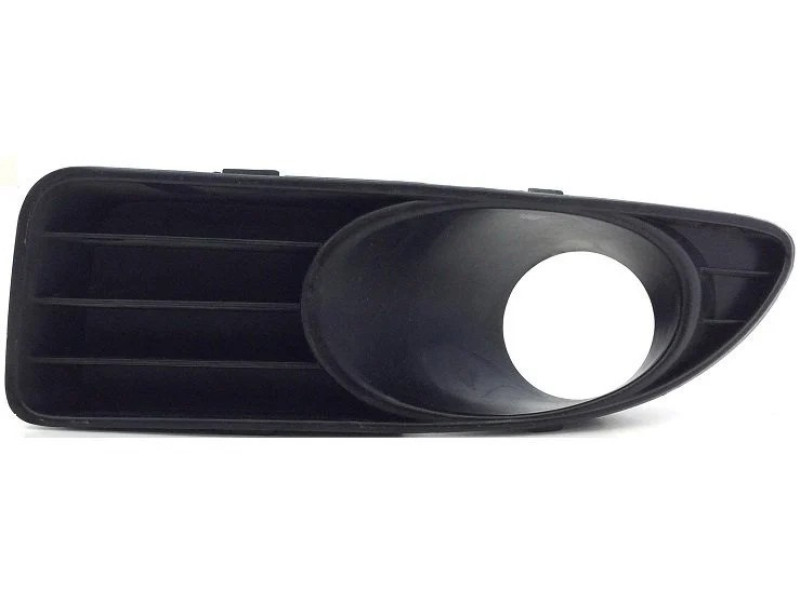 Решітка переднього бампера ліва Fiat Linea 07-13 (Тайвань) з отв., чорна 735438371