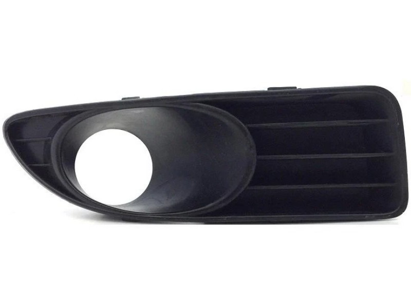 Решітка переднього бампера права Fiat Linea 07-13 (Тайвань) з отв., чорна 735438370