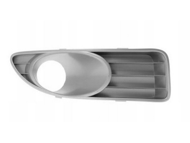 Решітка переднього бампера права Fiat Linea 07-13 (Тайвань) з отв., світло-сіра 