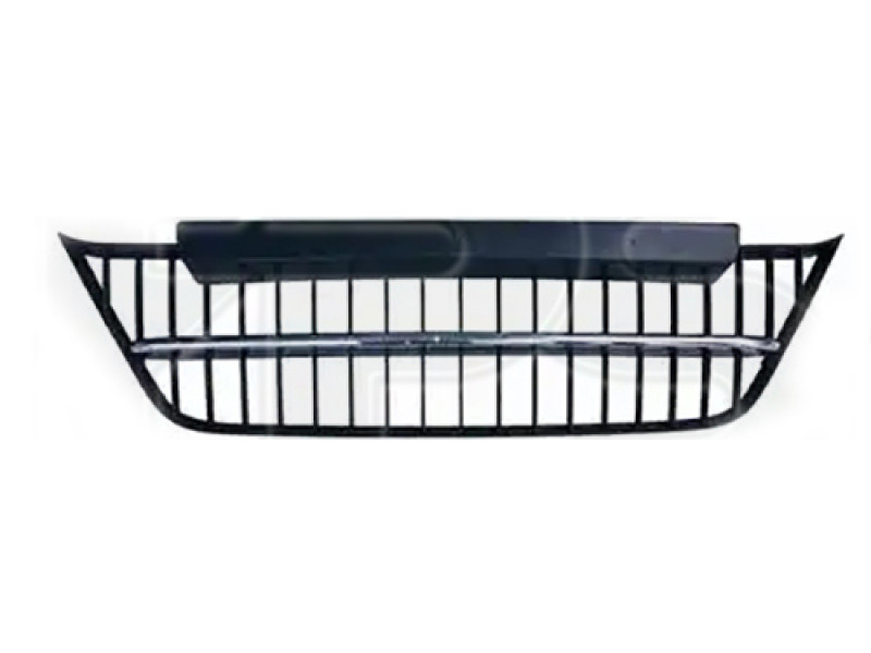 Решітка переднього бампера середня Fiat Linea 13-16 (Тайвань) з хром. молд.