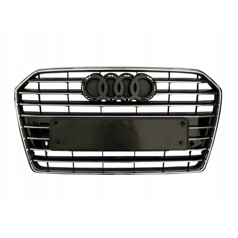 Решітка радіатора Audi A6 C7 15-18 (Тайвань) без значка 4G0853651AE