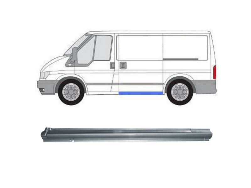 Поріг середній лівий під дверима Ford Transit 00-13 (PL) коротка база