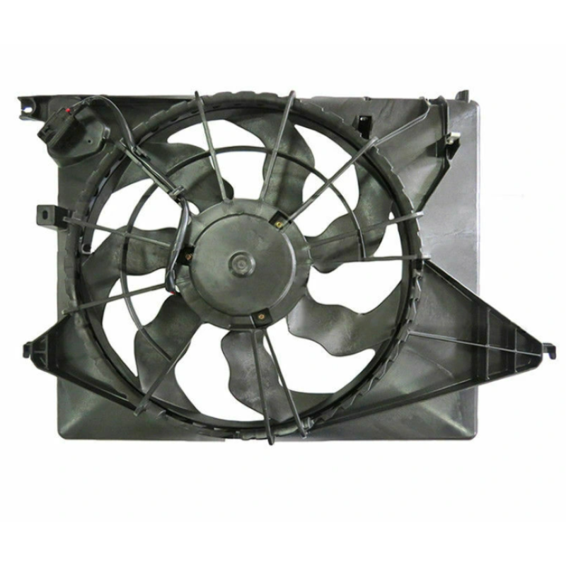 Вентилятор охолодження Hyundai Santa Fe 12-18 (Polcar) з дифузором 25350B8800