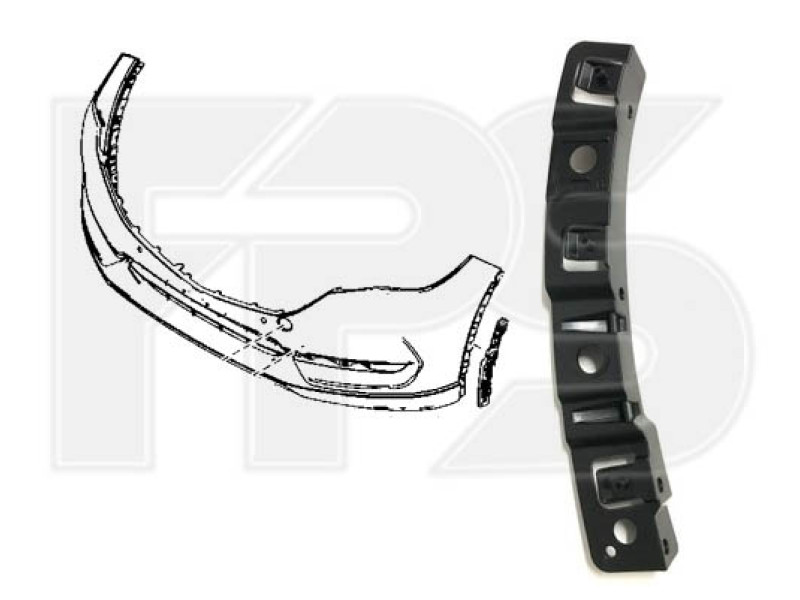 Кріплення переднього бампера нижнє праве Mazda CX-5 2017- (FPS)